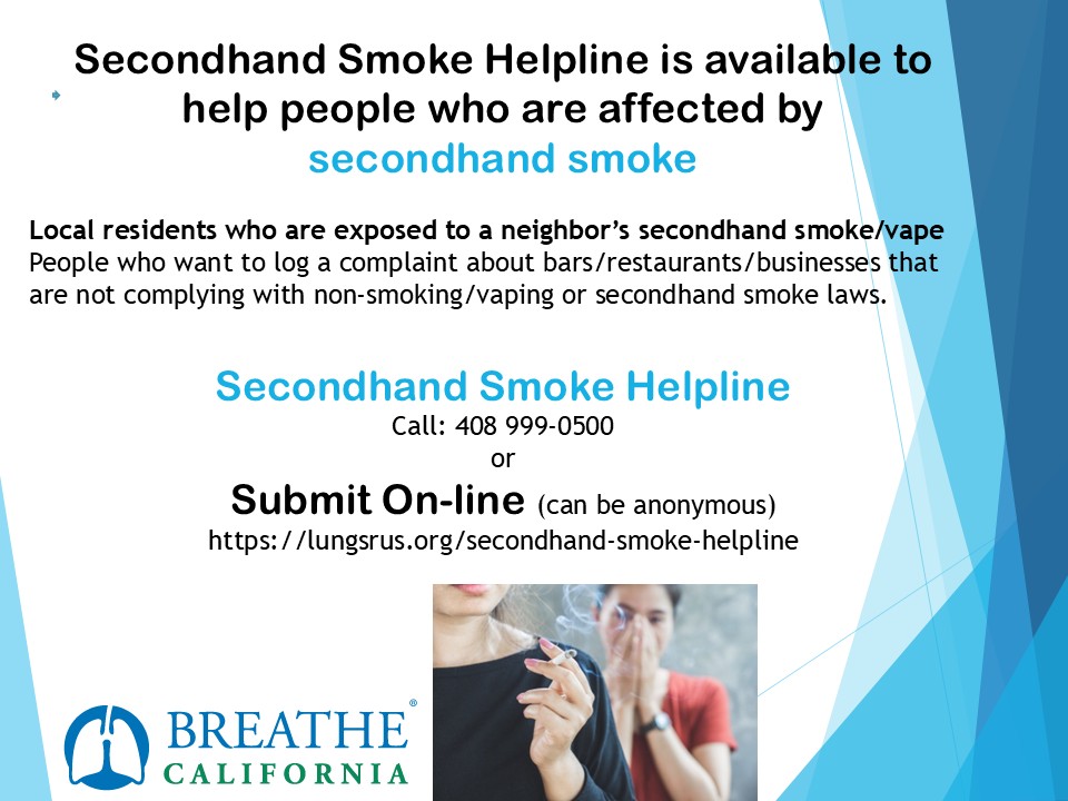 Secondhand Smoke Helpline Image